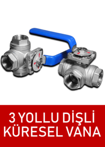 Paslanmaz 3 Yollu Dişli Küresel Vana